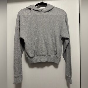 Aritzia Tna Gray Waffle Knit Hoodie Size 2XS